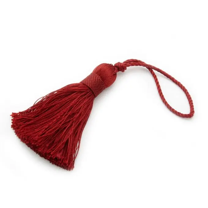 Quaste, glänzendes Rot, großes Modell Schneller Versand