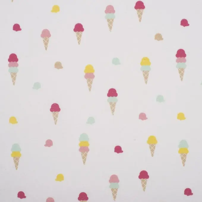 Expressversand Bunter Baumwollstoff Eiscreme 160cm Breite