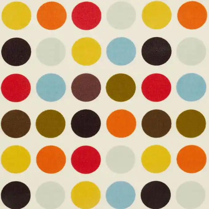 Letzte Chance Dicker, beschichteter und glänzender Baumwollstoff Punkte