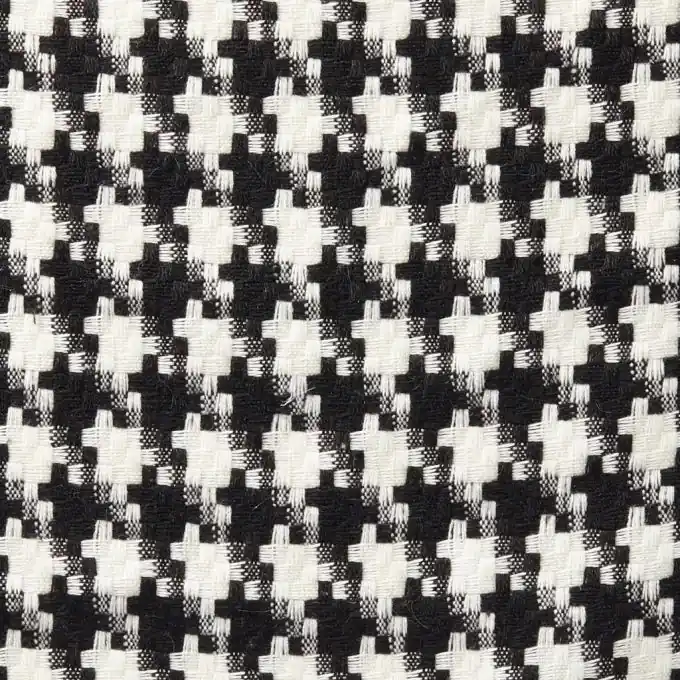 Schwarz-Weißer Hahnentritt Wollstoff 145cm Breite Preisknaller