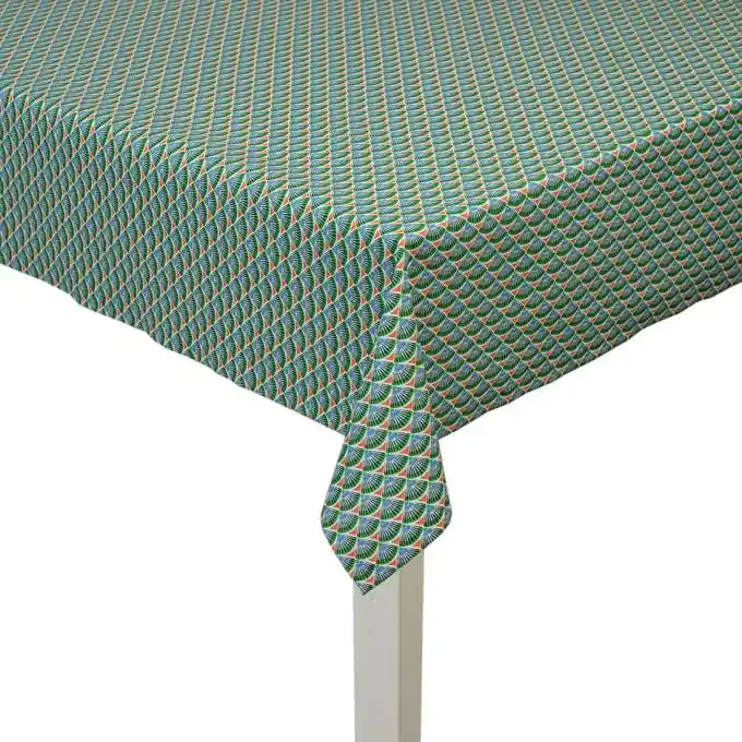 Beschichteter Baumwollstoff Fächer Smaradgrün Gratis Versand