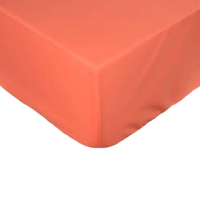 Perkal-Baumwolle Spannbetttuch Orange 140x190cm Im Trend
