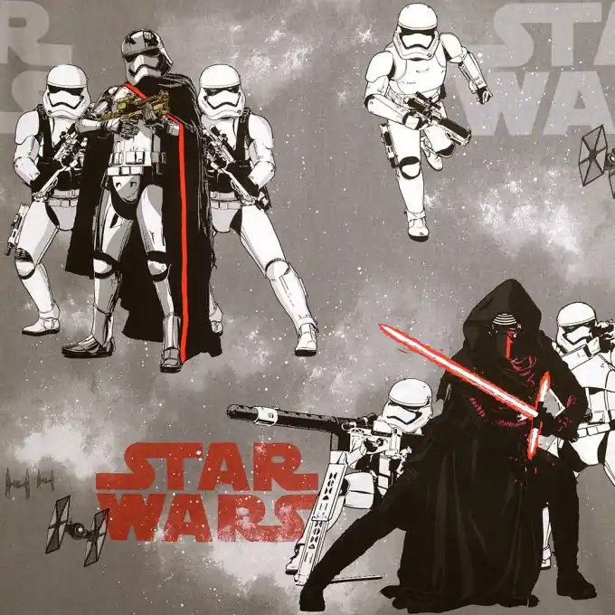 Star Wars Baumwollstoff: Kylo Ren, Stormtrooper, Galaxy Günstig