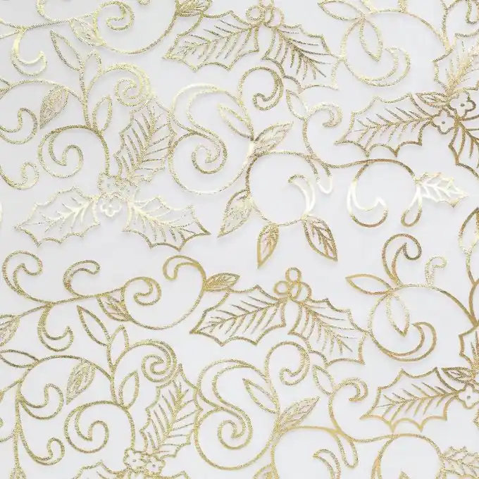 Organza-Vorhang mit goldenen und silbernen Arabesken Knallerangebot