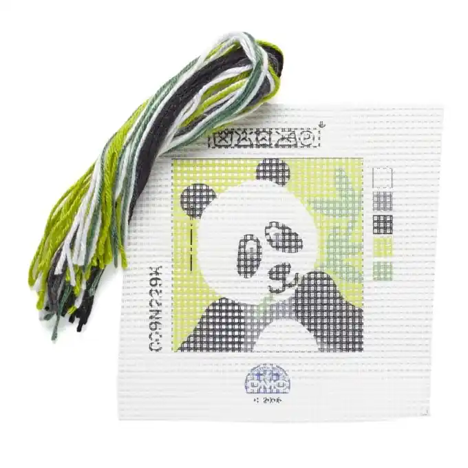 Kanevas-Set mit großen Löchern Panda Abverkauf