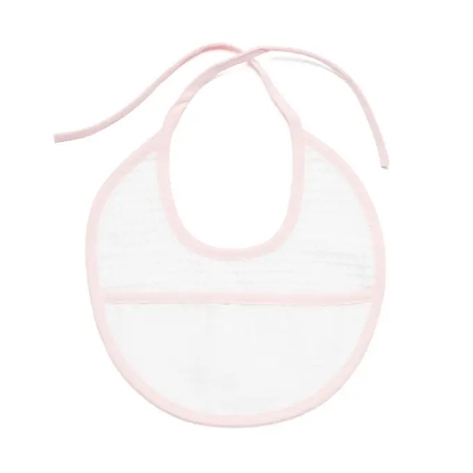 Rundes Lätzchen mit Wabenmuster – Rosafarben Geld-Zurück-Garantie