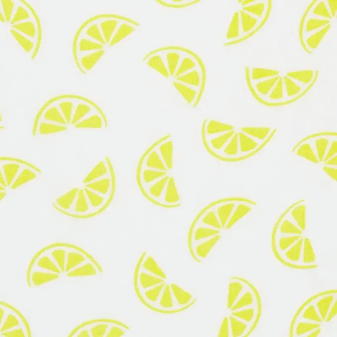 Viskosestoff Zitronenmuster 145 cm Breite Kostenfreie Lieferung