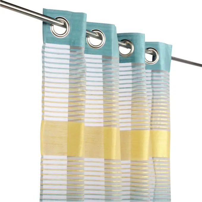 Streifenvoilage Gardine 140×240 cm Zweifarbig Top-Seller