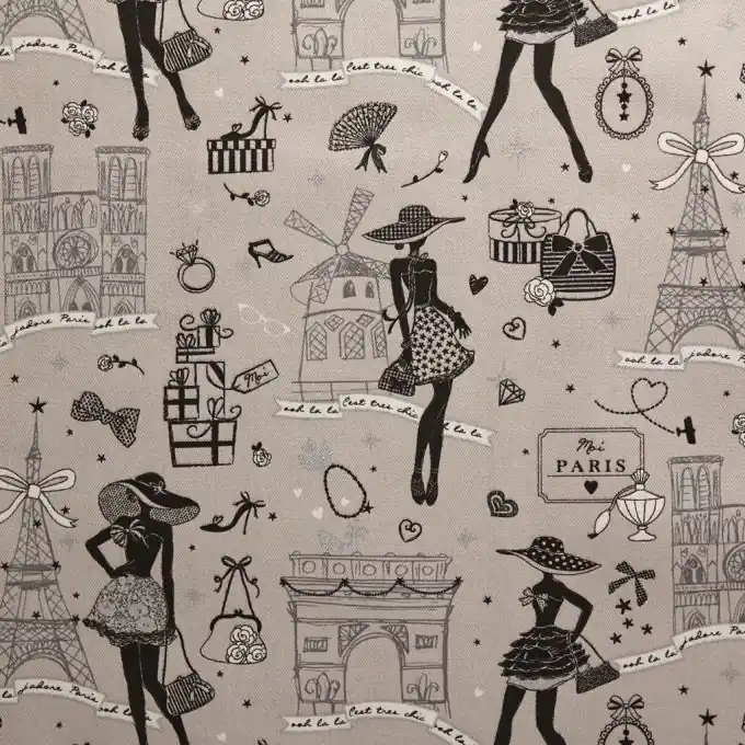 Neue Ware Köperstoff aus Baumwolle Moi Paris