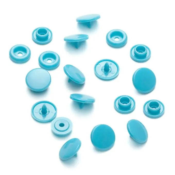 Druckknöpfe Color Snaps, rund – Türkisfarben Premium