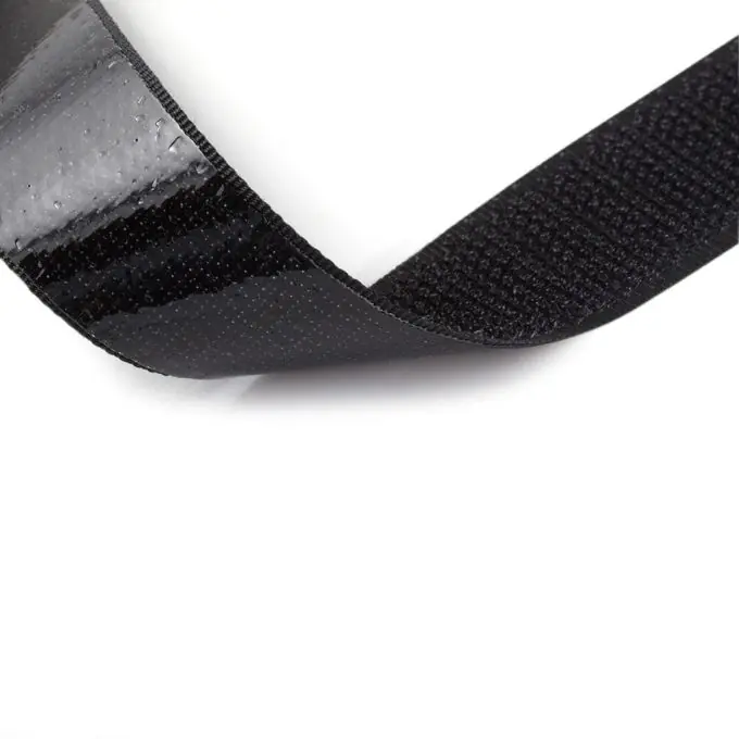 Ausverkauf Klettband mit Klebefläche, 20 mm – Hakenband, schwarz