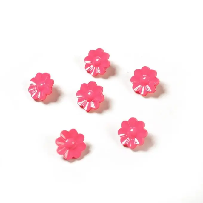 Neu Im Sortiment Knöpfe in Form von Margeriten fuschia