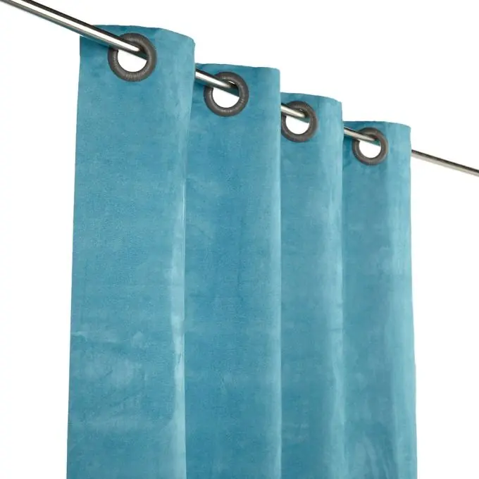 Doppelseitiger Gardine 150×260 cm Blau/Türkis Günstig