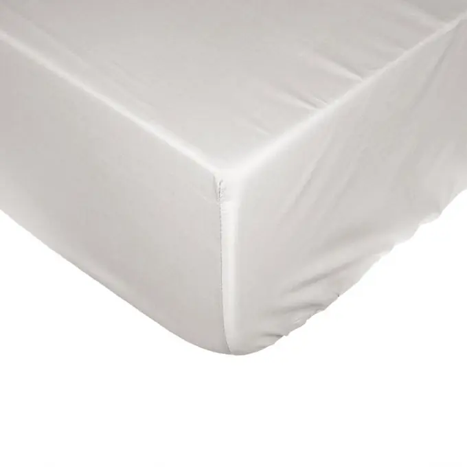 Exklusiv Leinenfarbenes Spannbettlaken aus Baumwollperkal 140 x190 cm