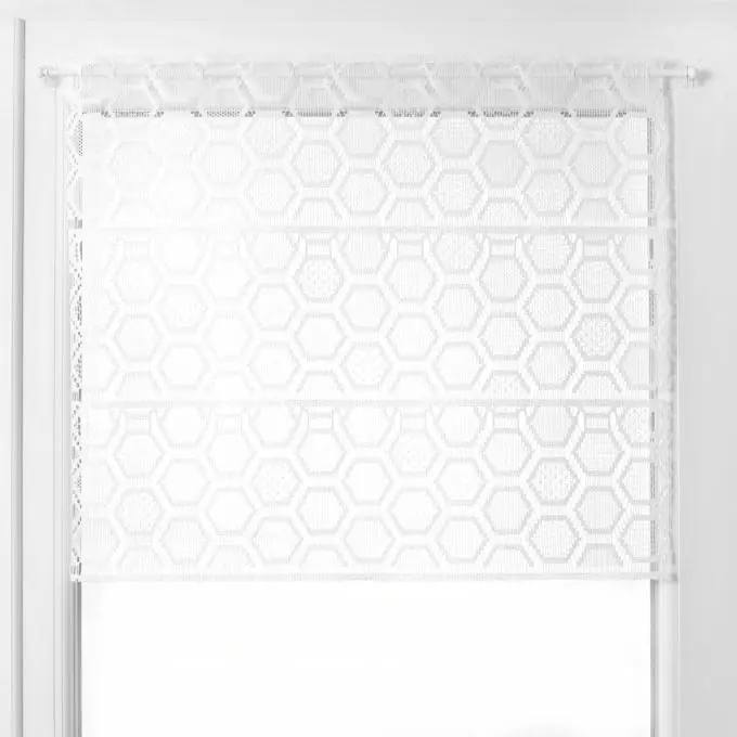 Gemusterte modulare Gardine aus 60 cm geometrischem Netzstoff Neu