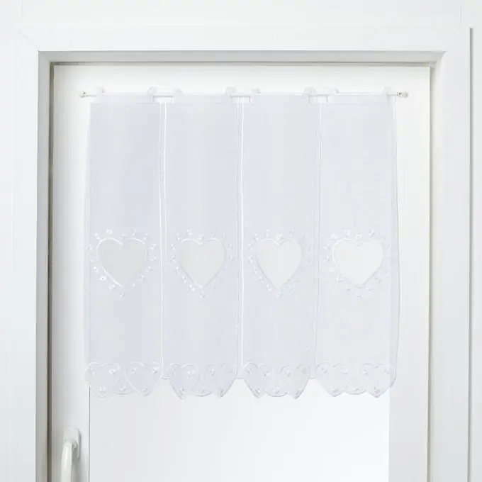 Scheibengardinen mit Herzmotiv Top-Preis