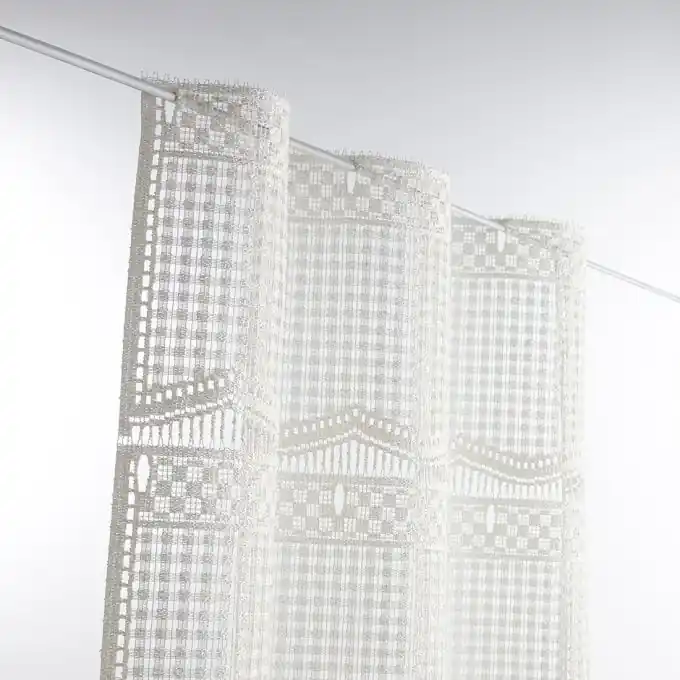 Begrenztes Angebot Vorhänge aus modulierbarem Strickstoff, ecru