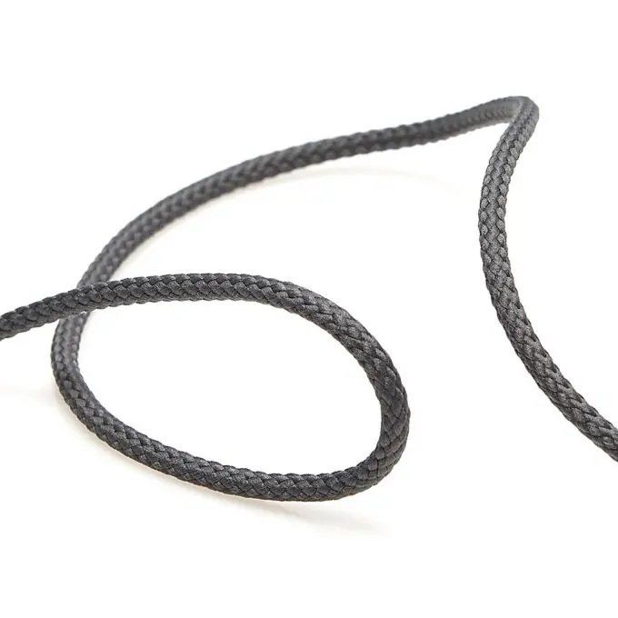 Angebot Geflochtene Kordel für Mäntel 4 mm – Grau