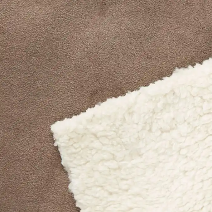 Wildlederimitat-Stoff mit Fellfutter 145cm Breite Sonderaktion