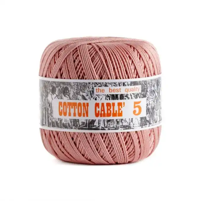 Zertifiziert Gezwirntes Baumwoll-Häkelgarn Nr. 5 – Rosa bis Violett