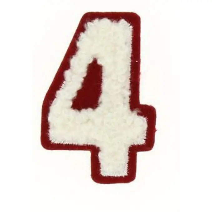 Aktuell Bügelbild Zahl 4