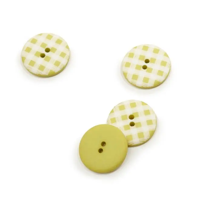 Blumenknopf 4-Loch Grün Email-Optik 15mm Knallerangebot