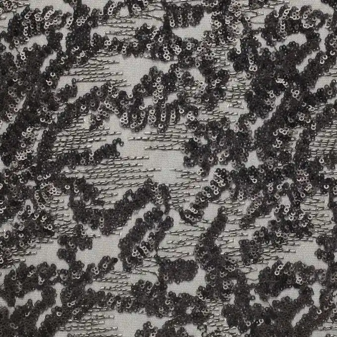 Mengenrabatt Netzstoff Pailletten silberfarben