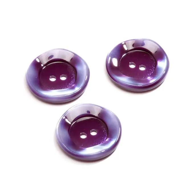 Parmer 2-Loch-Knopf 22mm mit gewelltem Rand Highlight