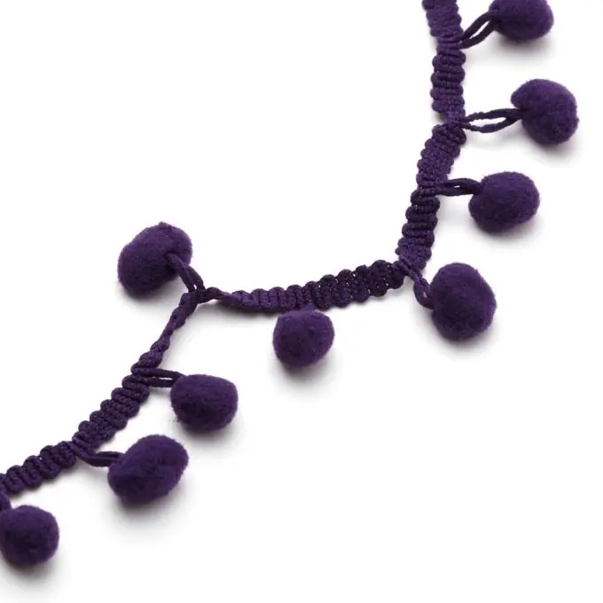 Violetter Pompomband 20mm Breite Kracherpreis
