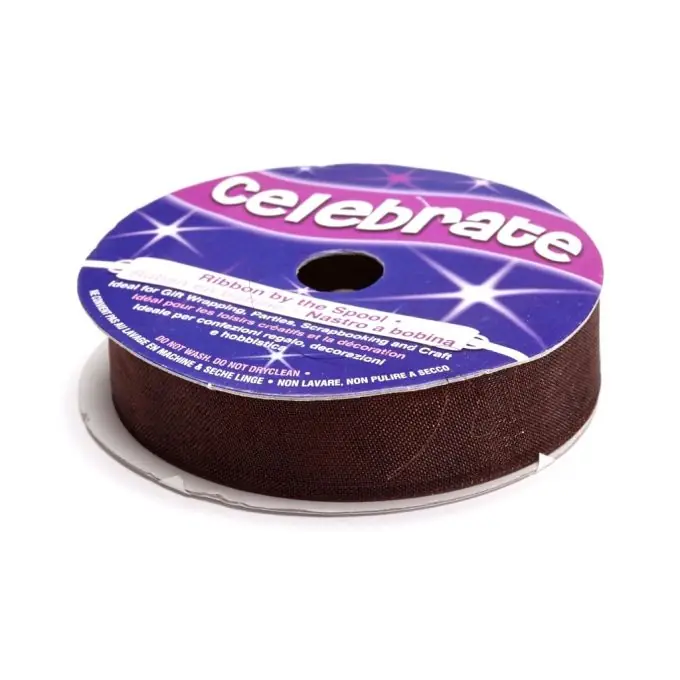 Rabatt Organzabandspule, braun