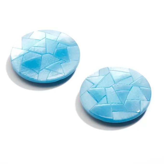 Lasergravierter Perlmuttknopf 27mm Türkis Aktuell