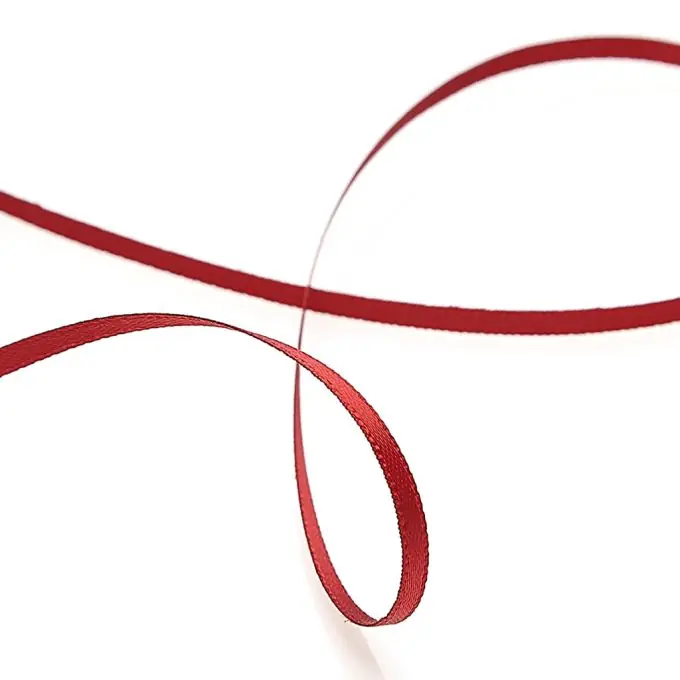 Satinband 3mm Dunkelrot Handgefertigt