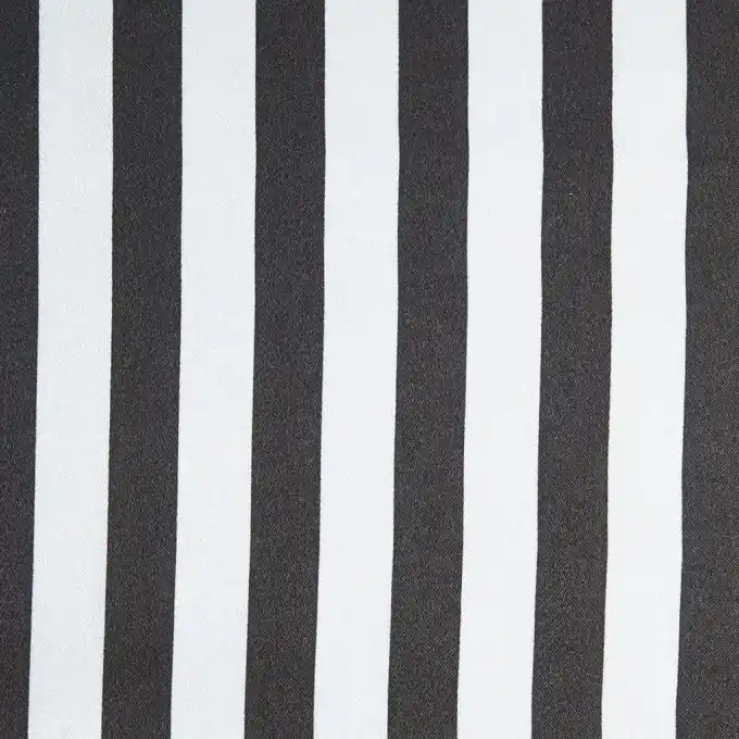 Satin-Stoff schwarz-weiß gestreift 145cm Breite Original