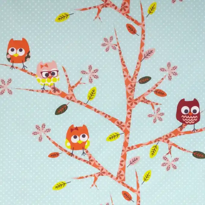 Online Kaufen Kinder Baumwollstoff Chouette 150cm Breite