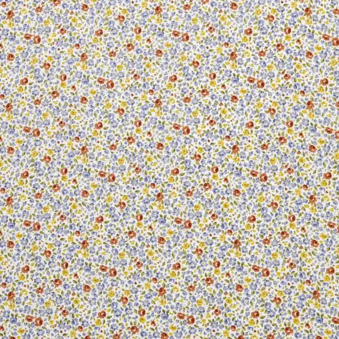 Popeline-Stoff Blumenmuster Aqua Blau/Rot 110 cm Breite Echt