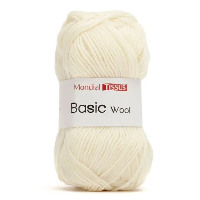 Strickgarnknäuel Basic Wool ecru Premium