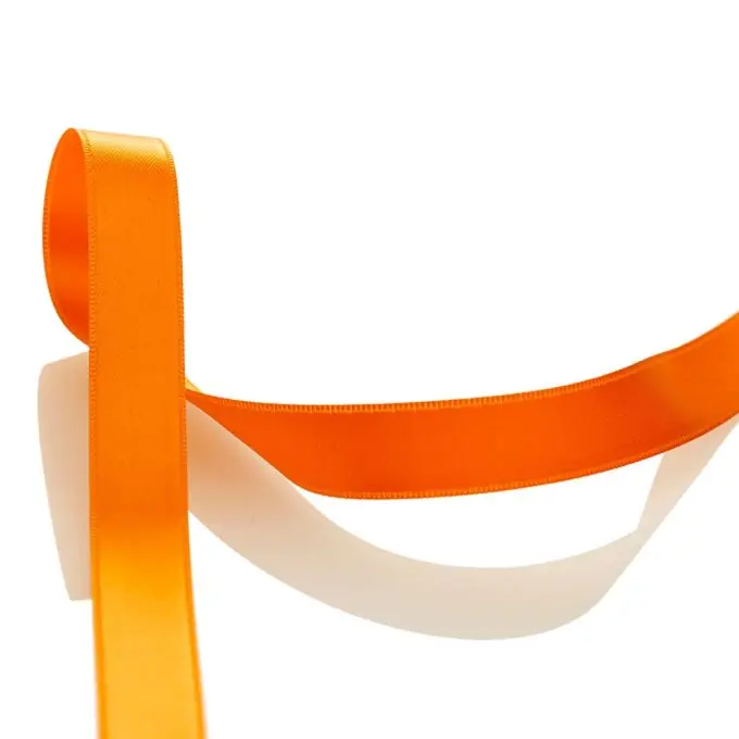 Neue Ware Doppelseitiges Satinband 16mm Dunkelorange