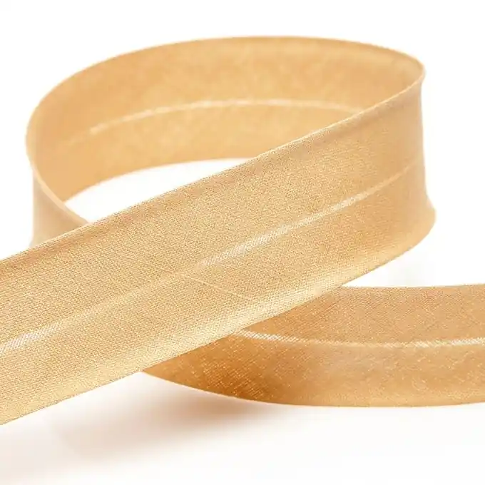 Neue Ware Schrägband für alle Textilien – Camel, 30 mm