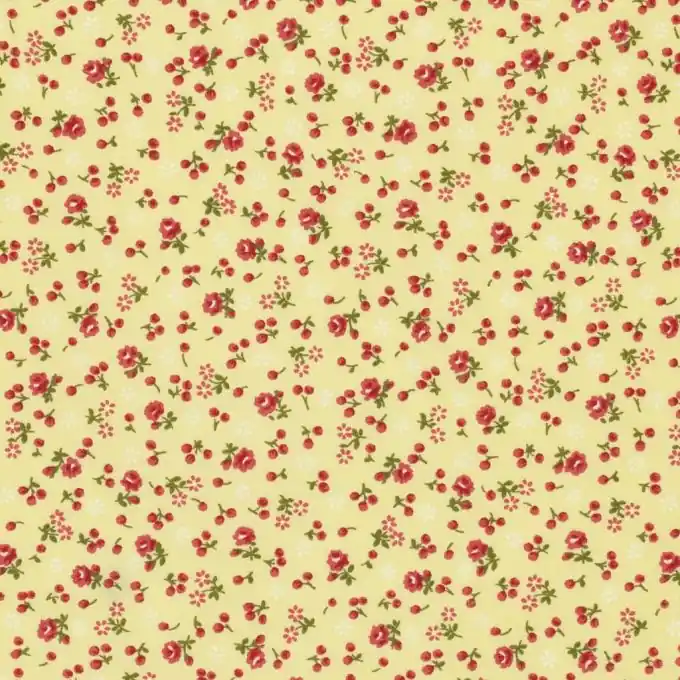 Baumwollstoff Blumen & Kirschen 112cm Breit Exklusiv