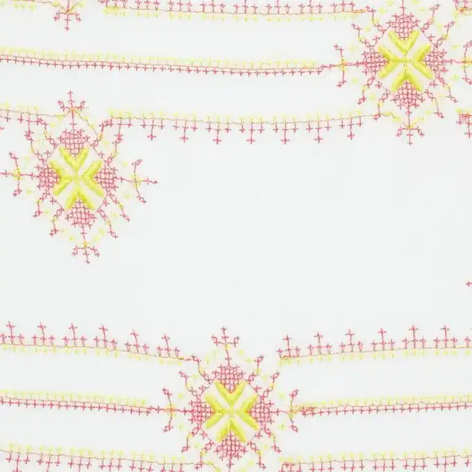 Ethnischer Bestickter Voile-Stoff 130cm Breite Heißes Angebot