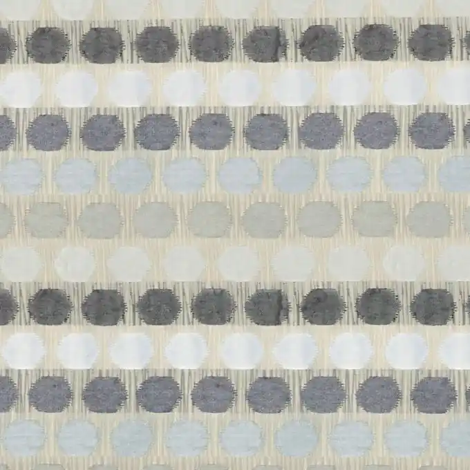 Kostenfreie Lieferung Jacquard-Stoff Grau mit Punkten 140 cm Breite