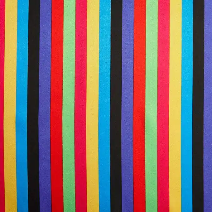 Satinstoff Streifen bunt Online Kaufen