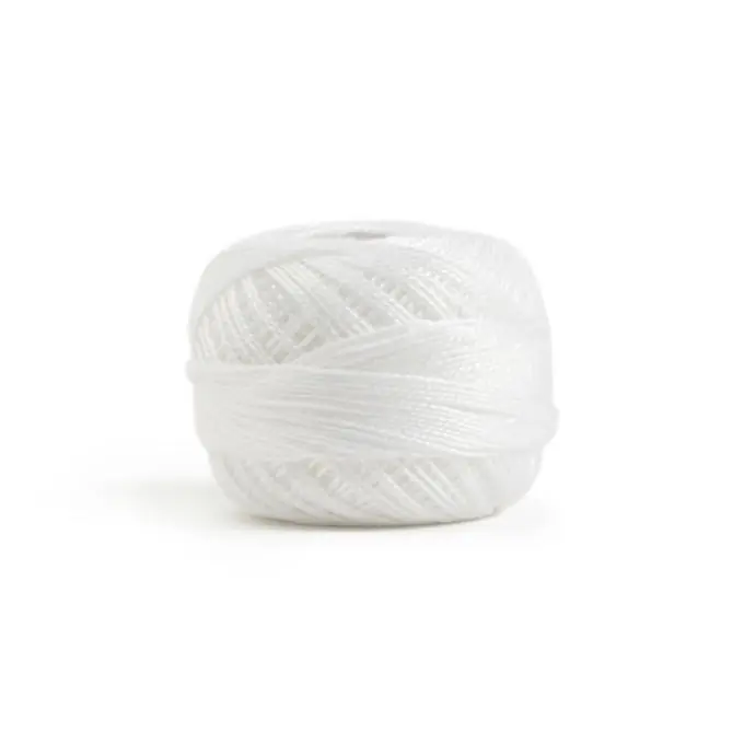 Rabatt Perlgarn aus Baumwolle für Stickerei – Weiß bis Beige