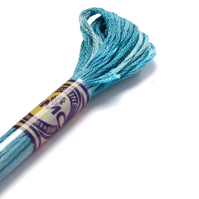 Mouliné-Faden für Stickerei, blau – COL 4025 Geld-Zurück-Garantie