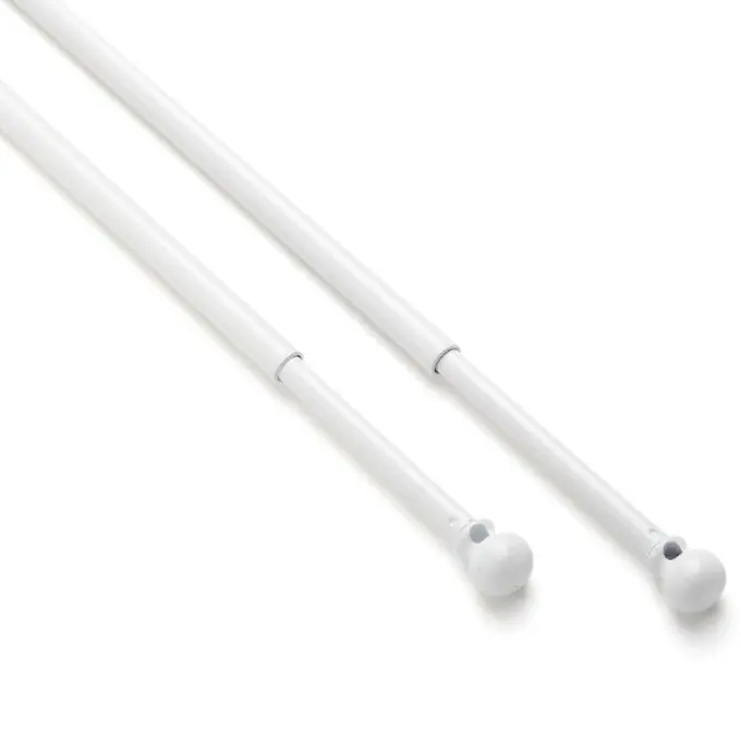Must-Have 2 weiße Stäbe 60-80 cm mit Kugelenden