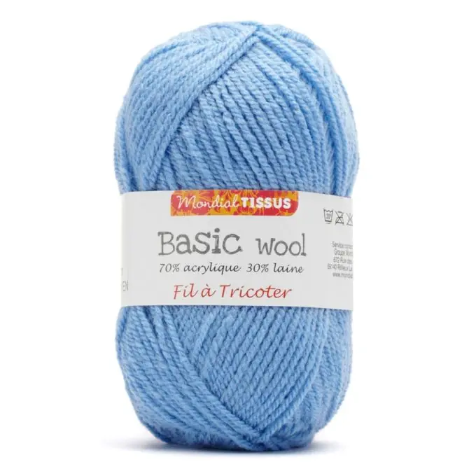 Strickgarnknäuel Basic Wool, blau Kostenfreie Lieferung