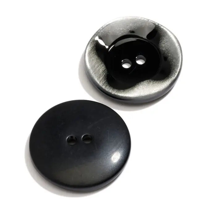 Garantierte Lieferung Grauer 2-Loch Knopf 27mm gewölbter Rand