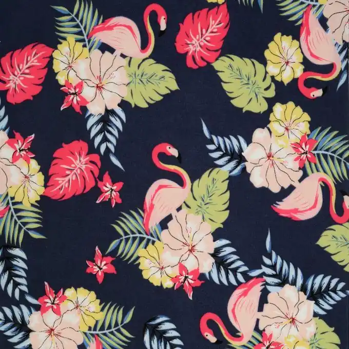 Beliebt Rosa Flamingo Viskosestoff 140 cm Breite