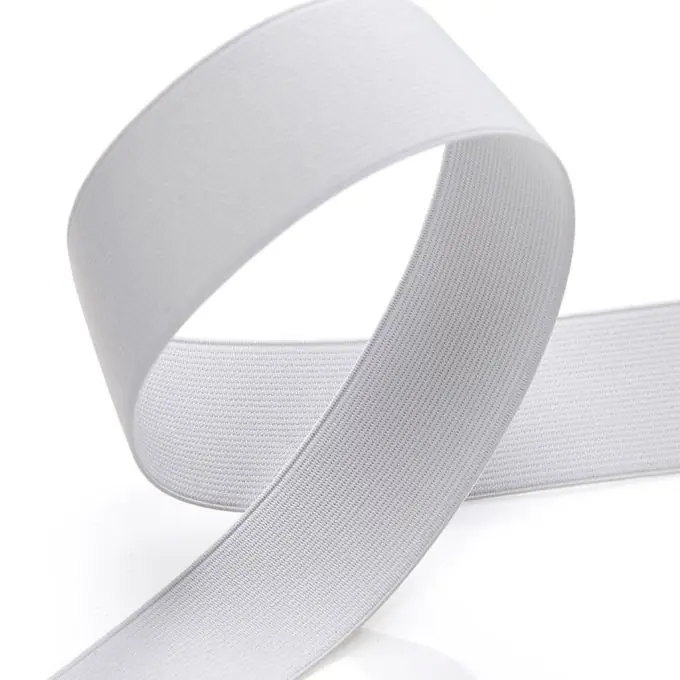 Weiße Rippengummi 30mm – Elastique cottelé Neuheit