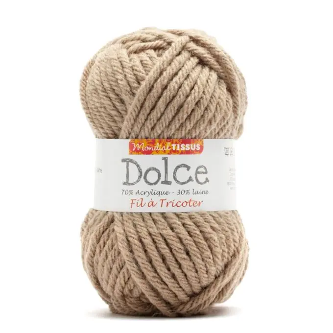 Super-Preis Dolce Beige Wollknäuel 140m Weiches Garn
